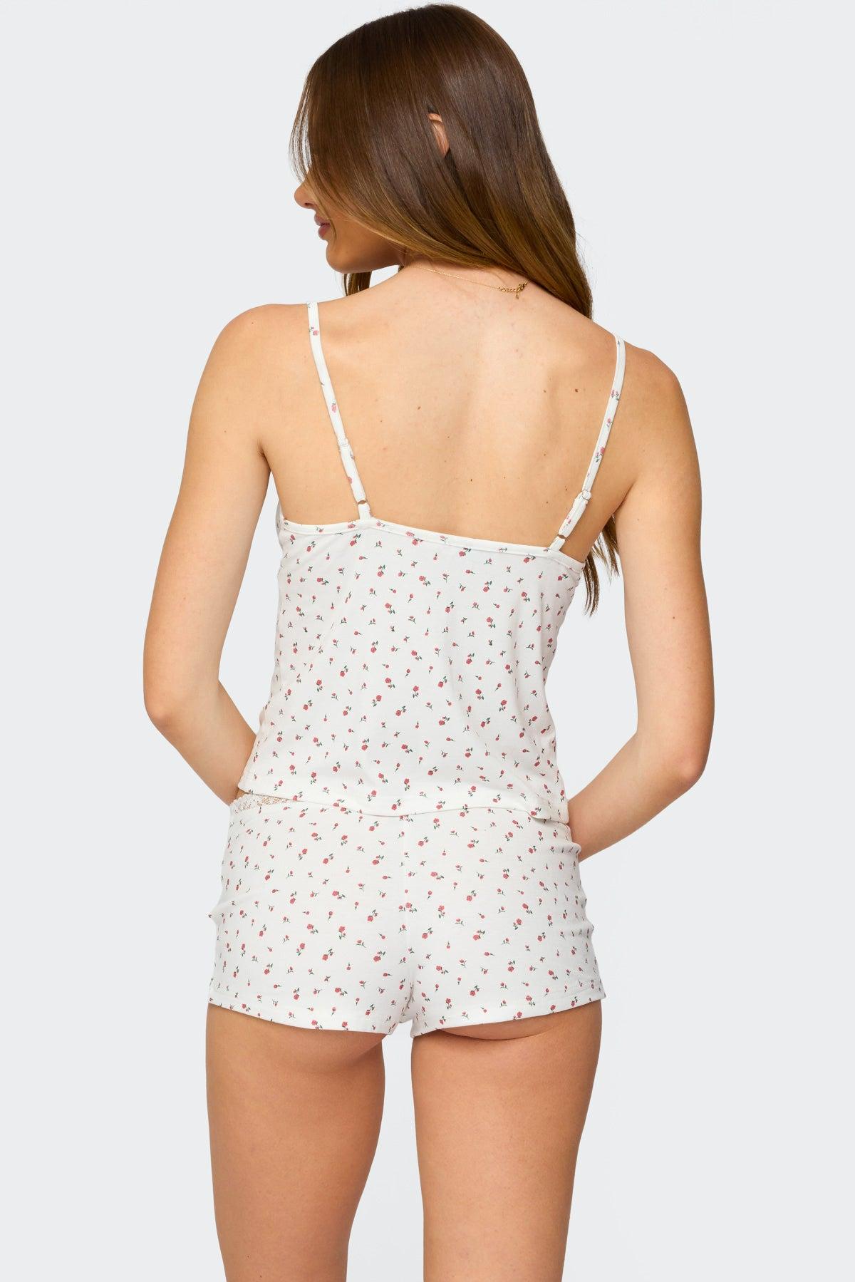 Viola Floral Lacey Tank Top Product Image
