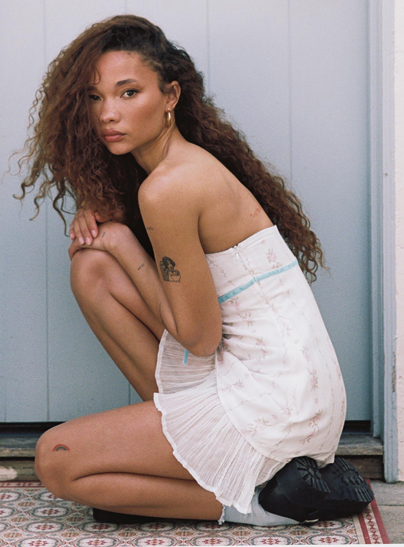 Odette Mini Dress Pink Multi Product Image