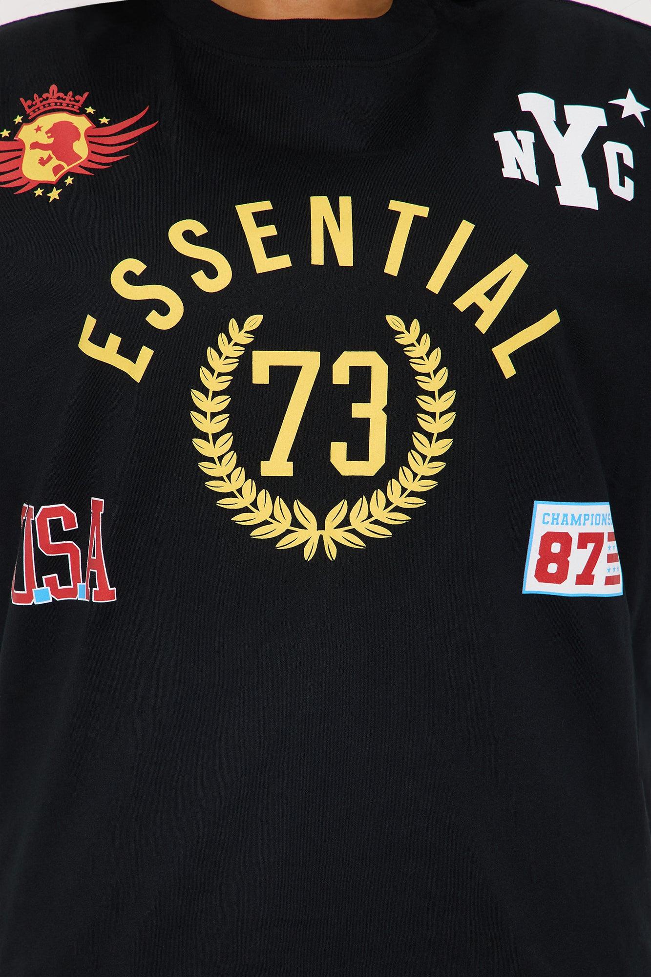 Essential 73 Washed Tee - Black Female Product Image