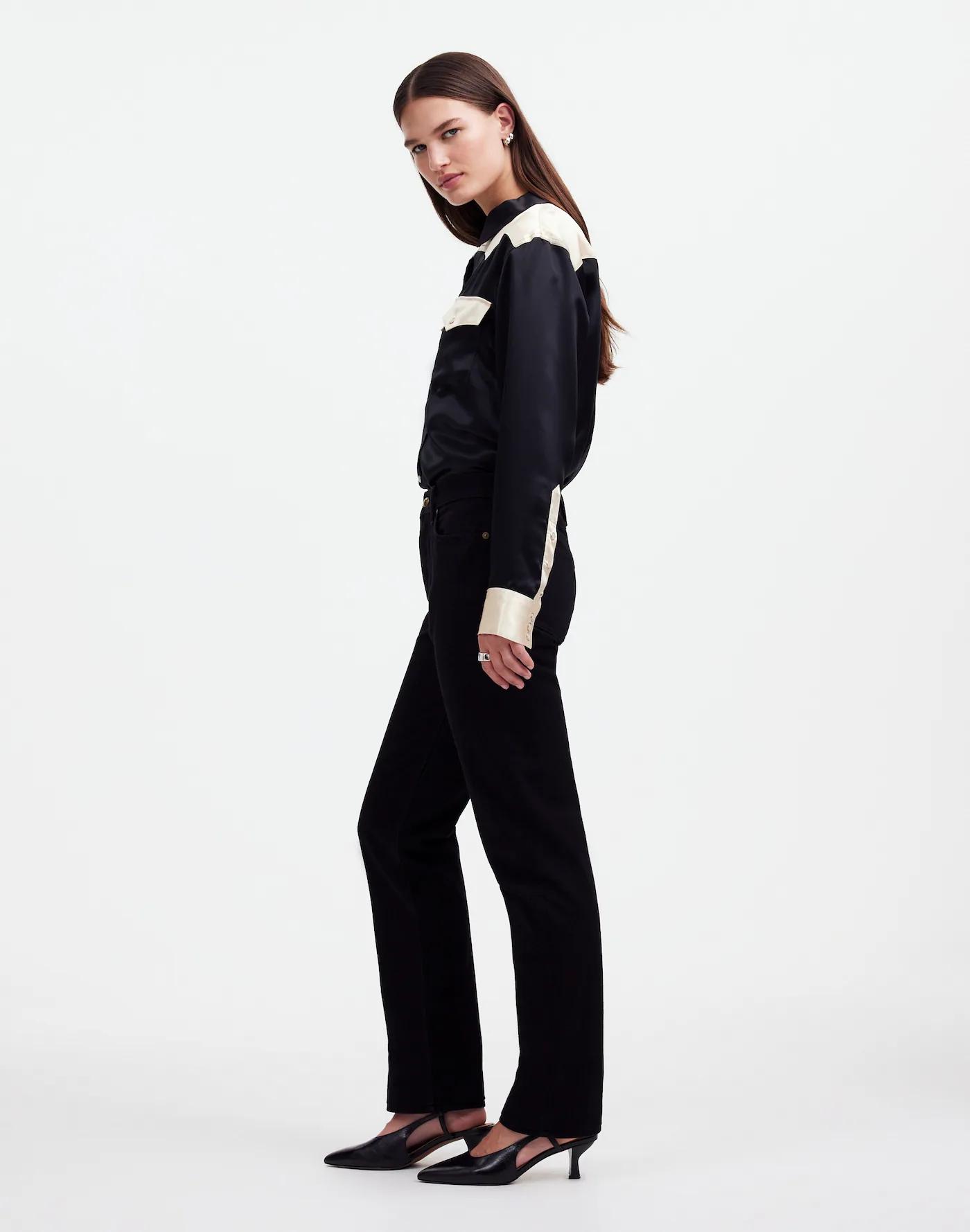 Alexa Chung for Madewell High-Rise Straight Jean in Outridge Wash Product Image