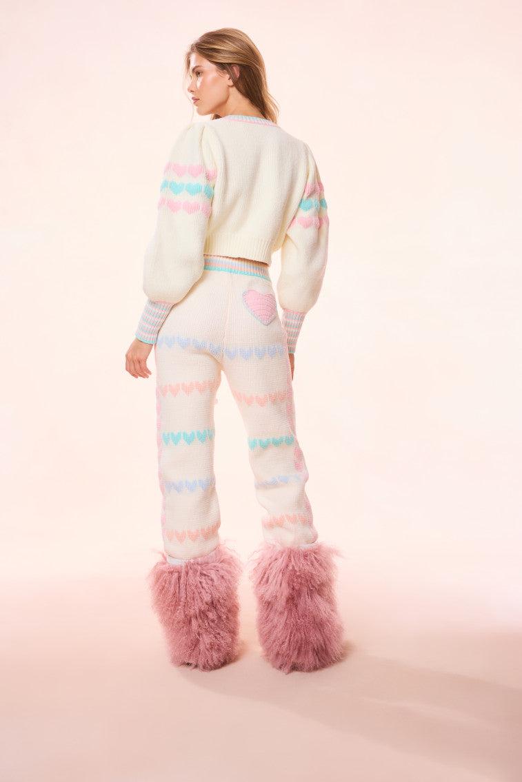 Chabela Re-Edition Heart Knit Sweatpant Product Image