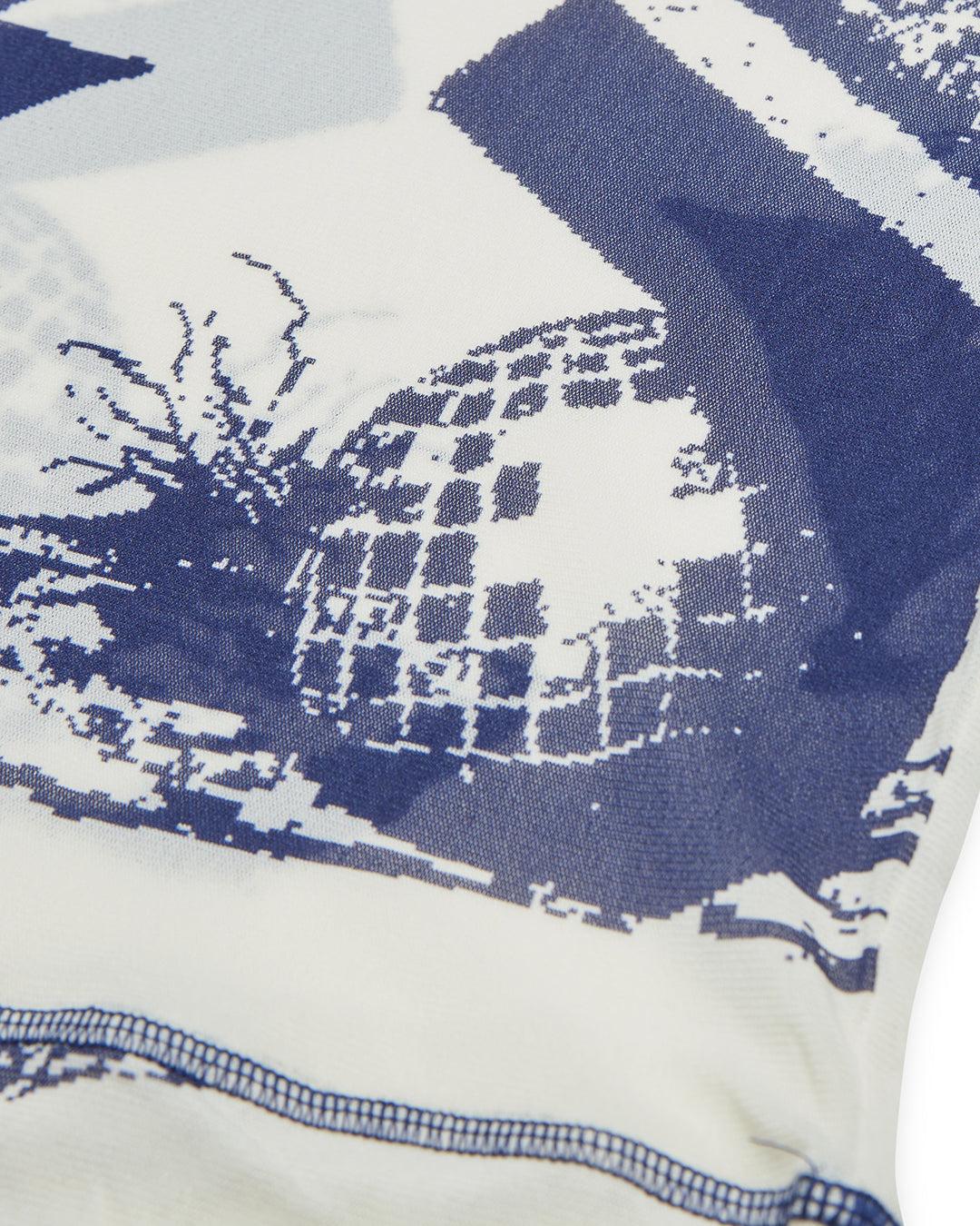 5-7-5 Mesh Long Sleeve Top - Indigo Product Image