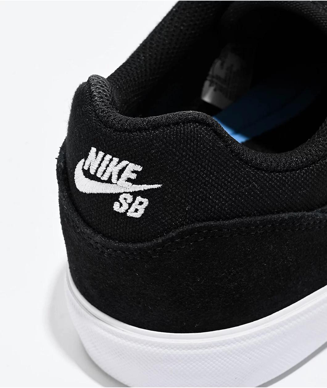 Nike SB Malor Black & White Skate Shoes Product Image