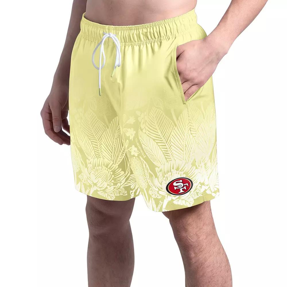 Men's Margaritaville Yellow San Francisco 49ers Lagoon Fiesta Swim Shorts,  Product Image