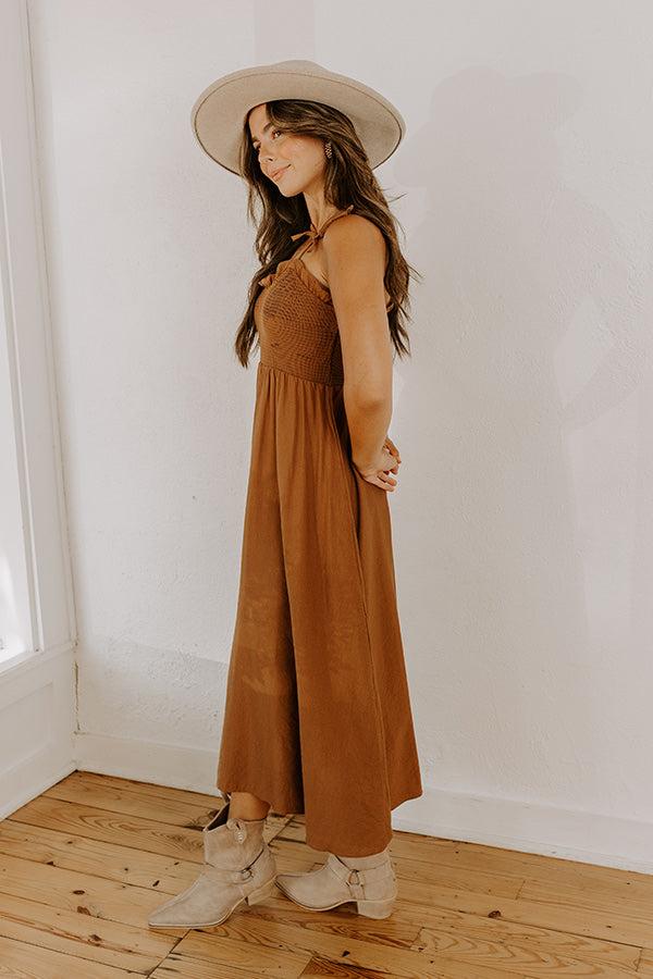 Inner Harmony Smocked Midi Dress Product Image