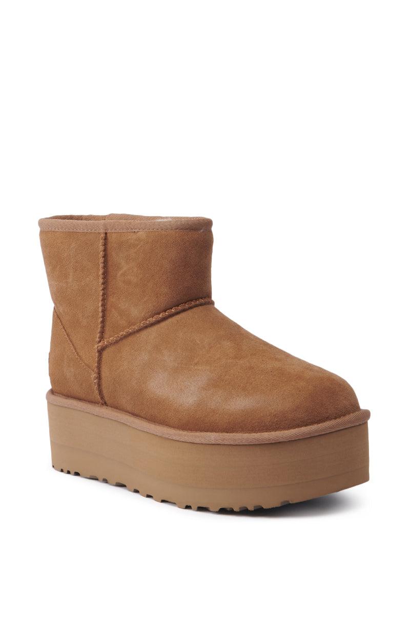 UGG CLASSIC MINI PLATFORM BOOTIE IN CHESTNUT Product Image