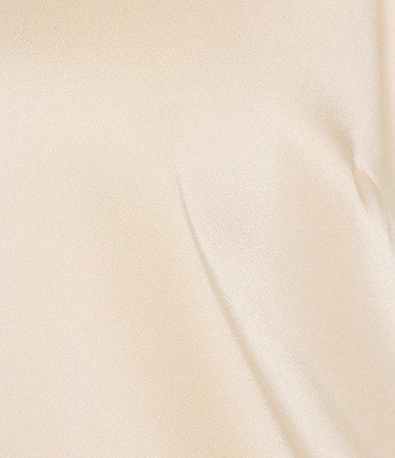 Caroline Rose Plus Size Soft Satin Scoop Neck Sleeveless Long Coordinating Tank Top Product Image