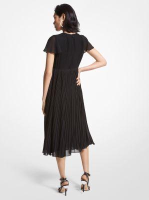 Pleated Georgette Midi Dress Product Image