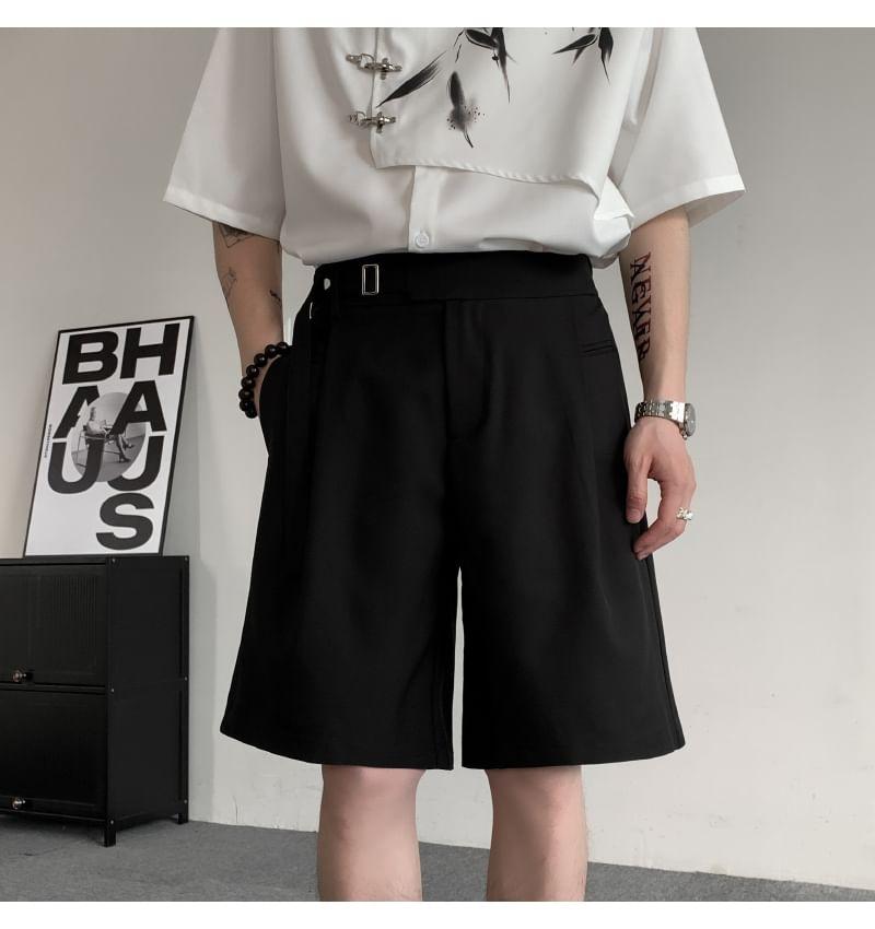 High Waist Plain Shorts Product Image