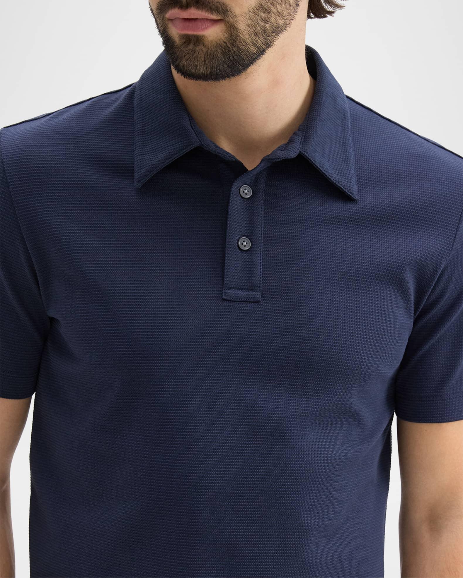 Men's Striped Cotton-Blend Polo Shirt Product Image