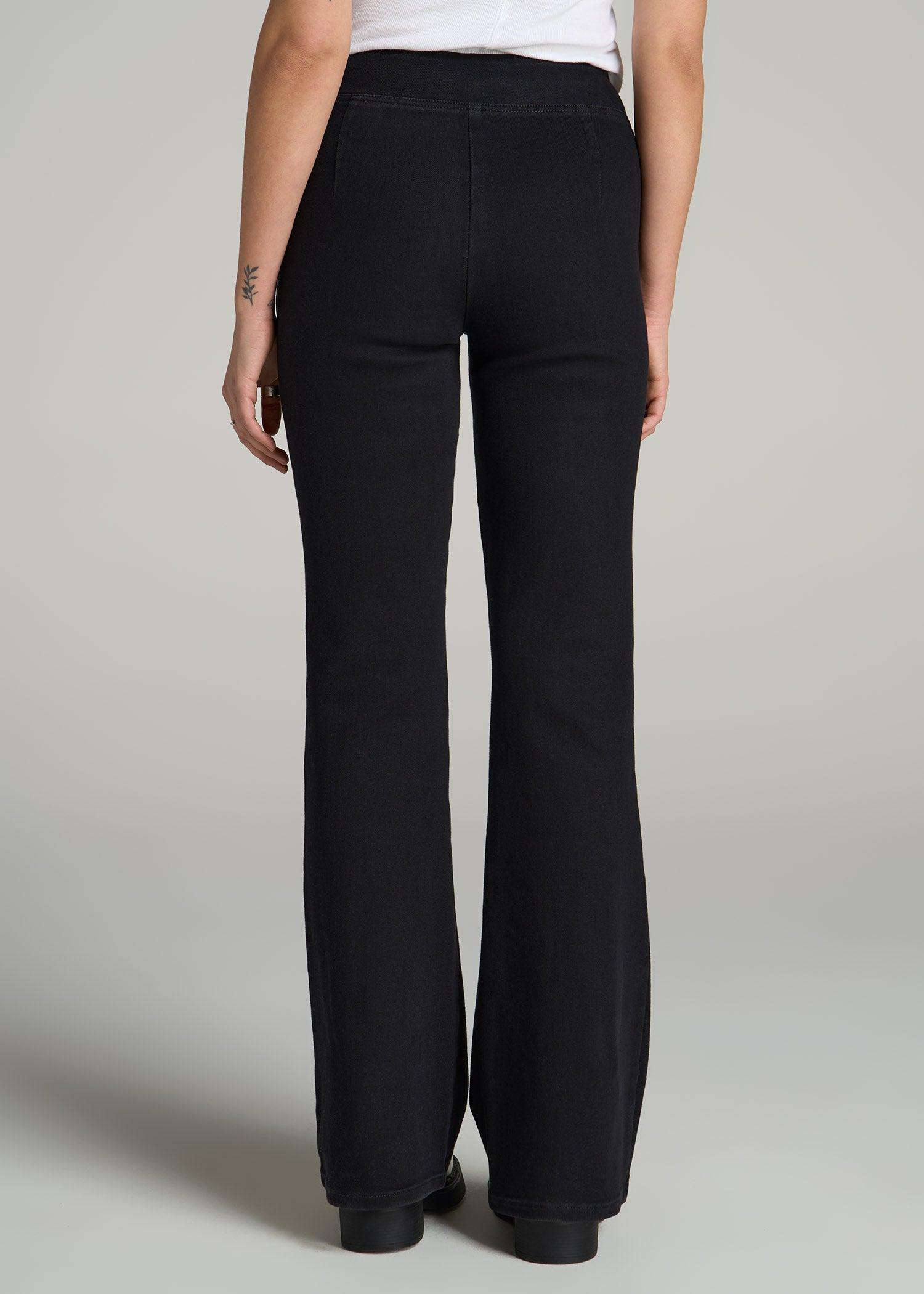 Chloe Pull-on Flare Jeans for Tall Women in Washed Black Female Product Image