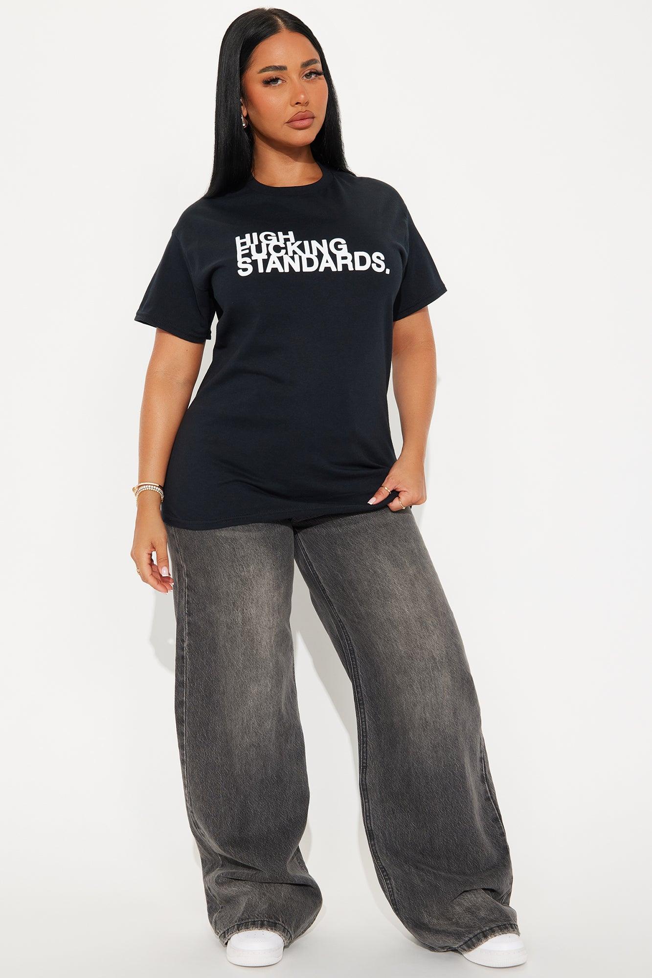 High Standards Tee  - Black Female Product Image