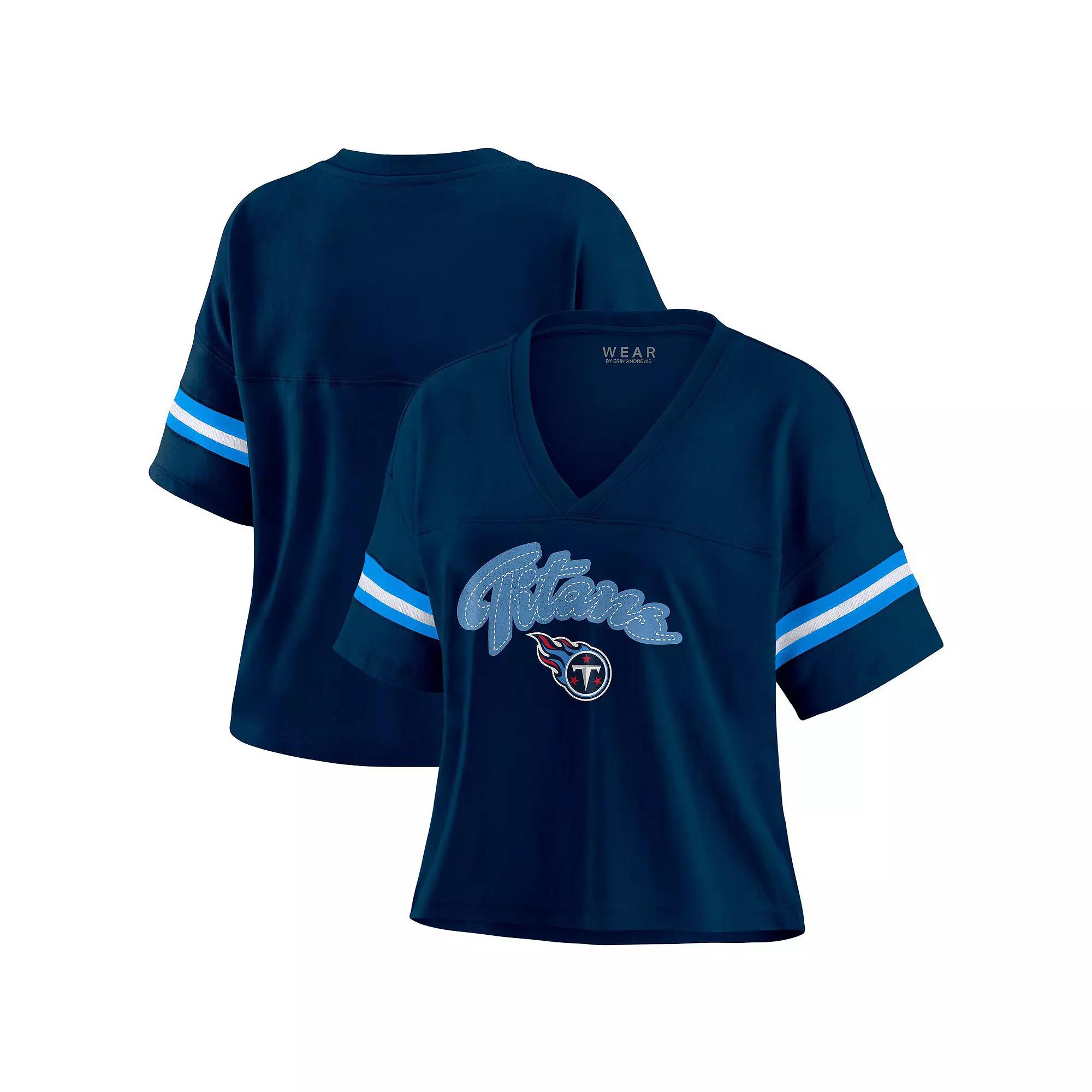 Women's WEAR by Erin Andrews Navy/White Tennessee Titans Plus  Product Image