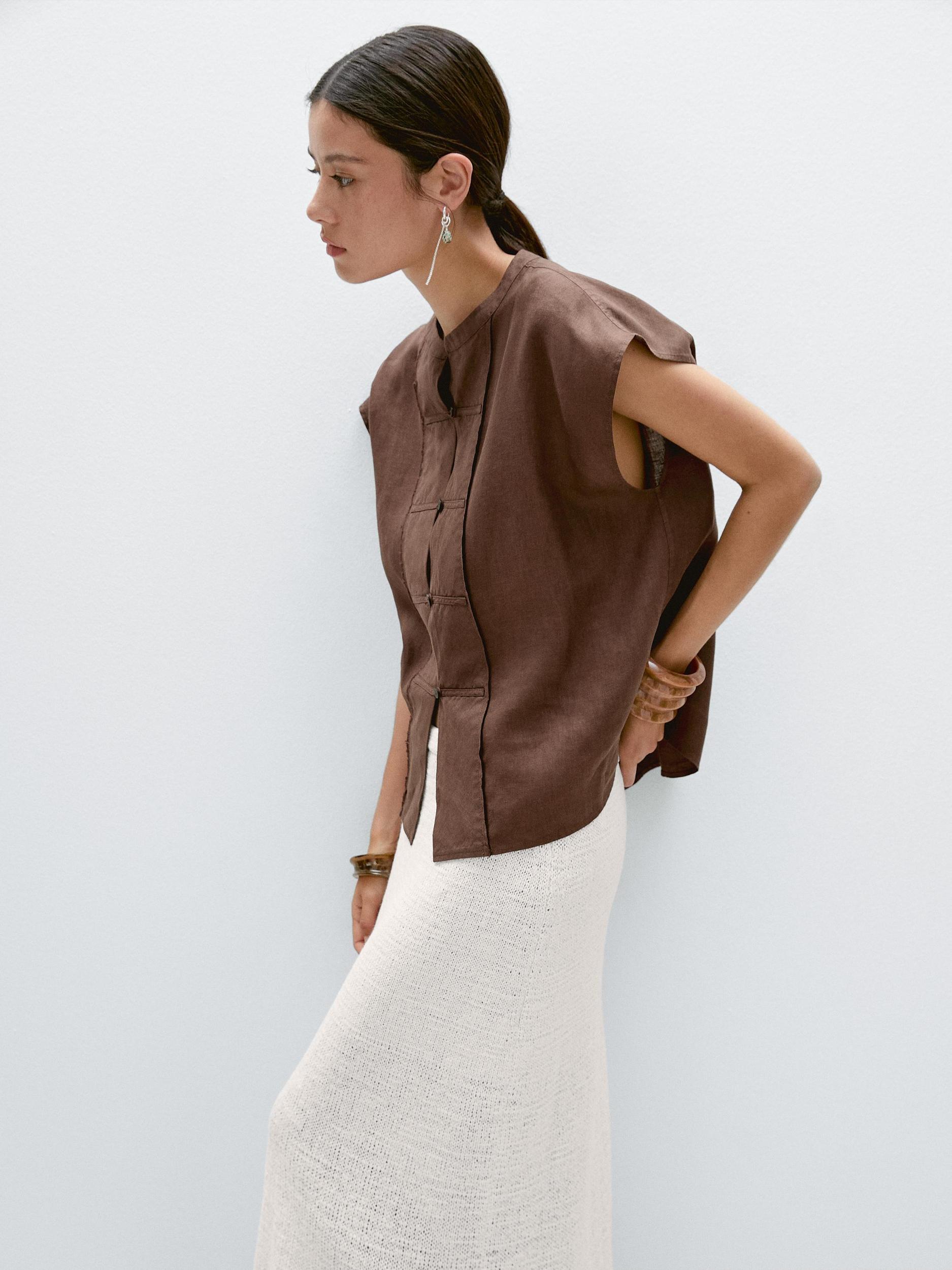 Cotton blend knit midi skirt Product Image