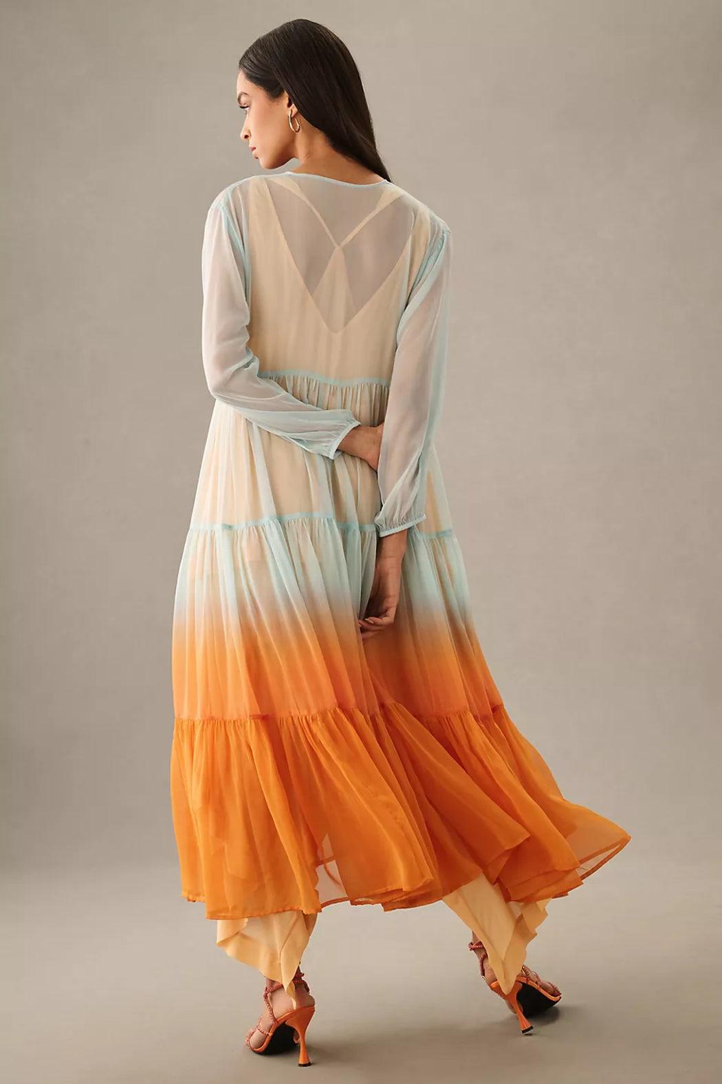 Ombré Tiered Sheer Kimono Product Image