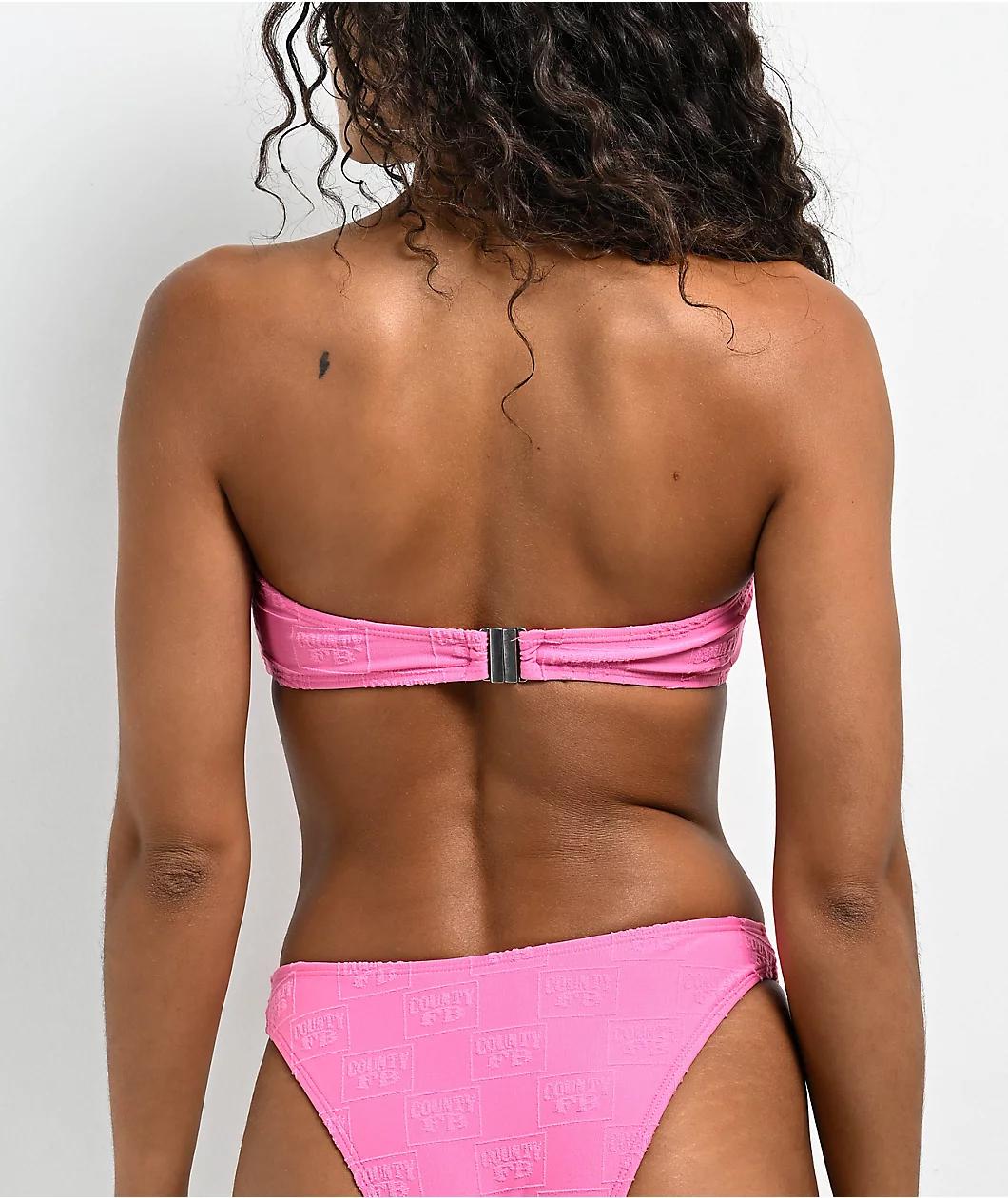 FB County OG Logo Pink Bikini Top Product Image
