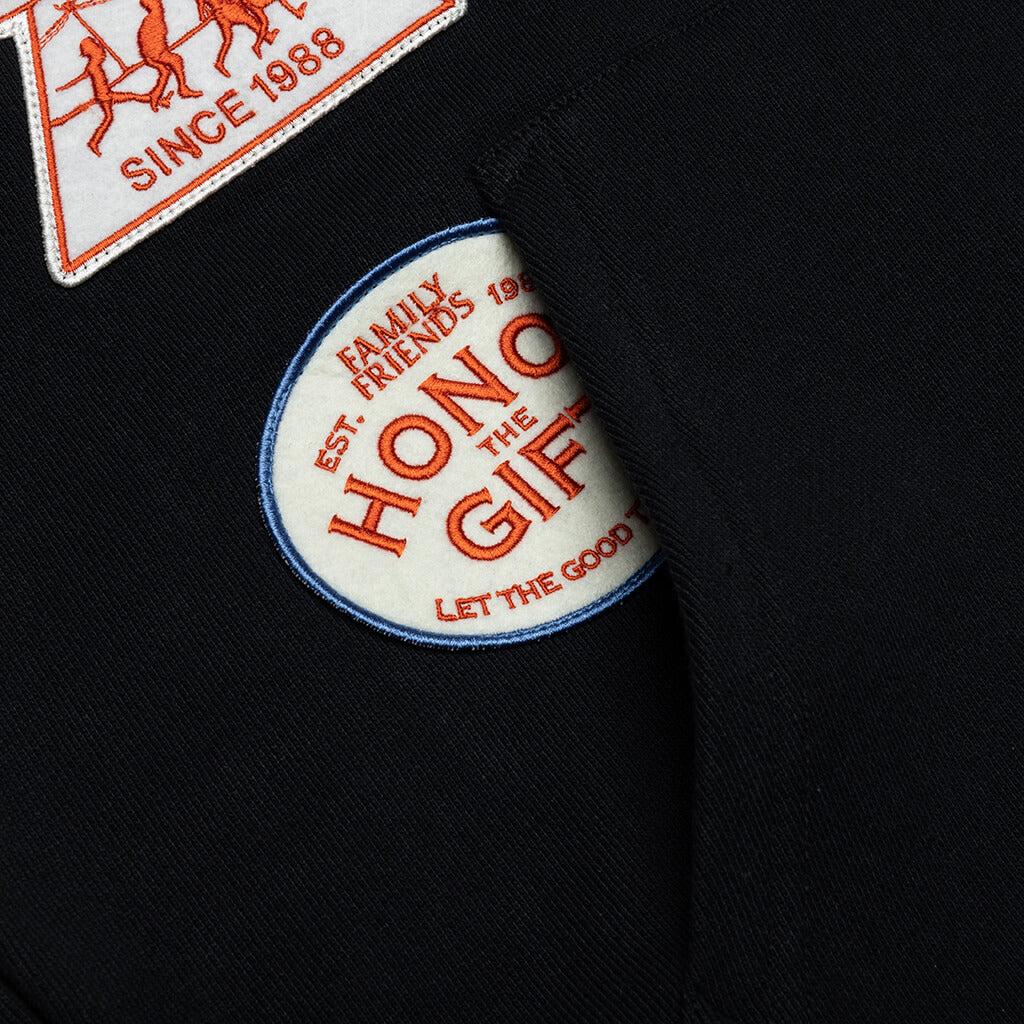 Patchwork Party Hoodie - Black Male Product Image