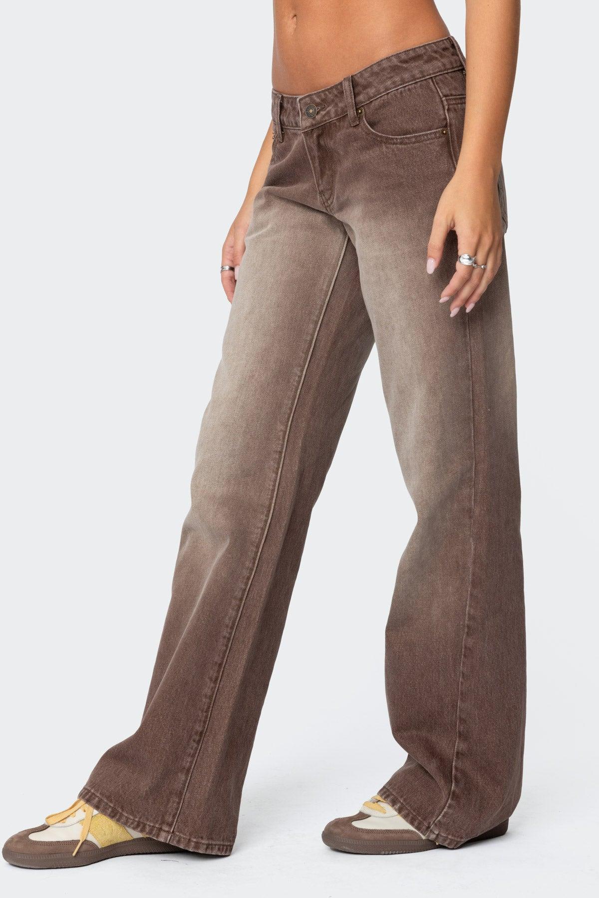 Alysse Washed Low Rise Bootcut Jeans Product Image