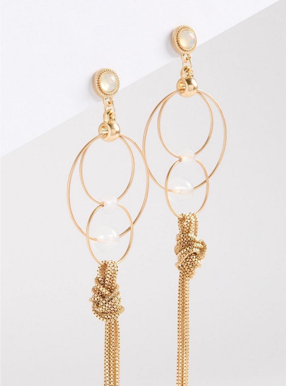 Multi Hoop Fringe Earrings Product Image