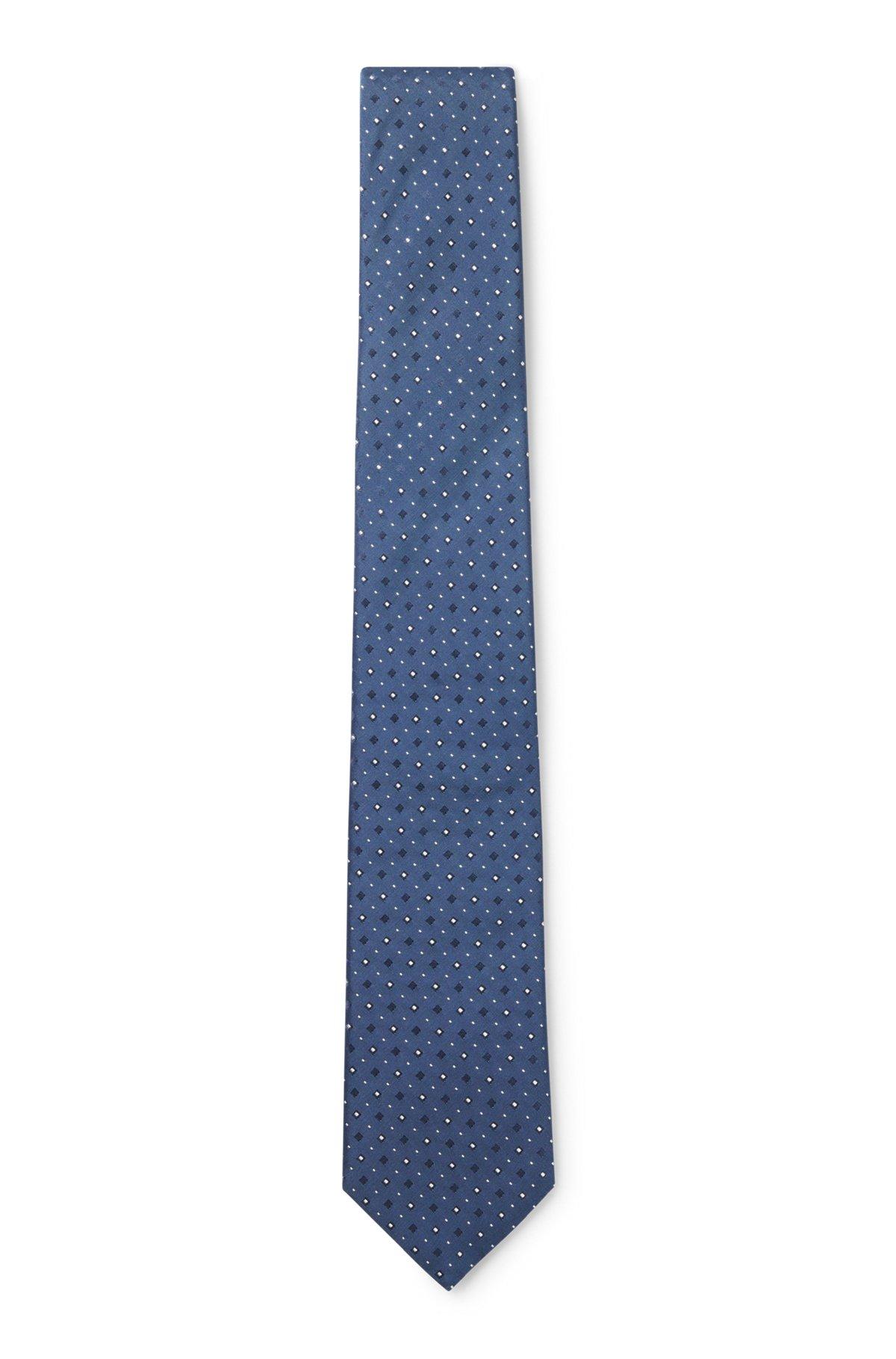 BOSS - Silk-blend tie with jacquard pattern - Light Blue Product Image