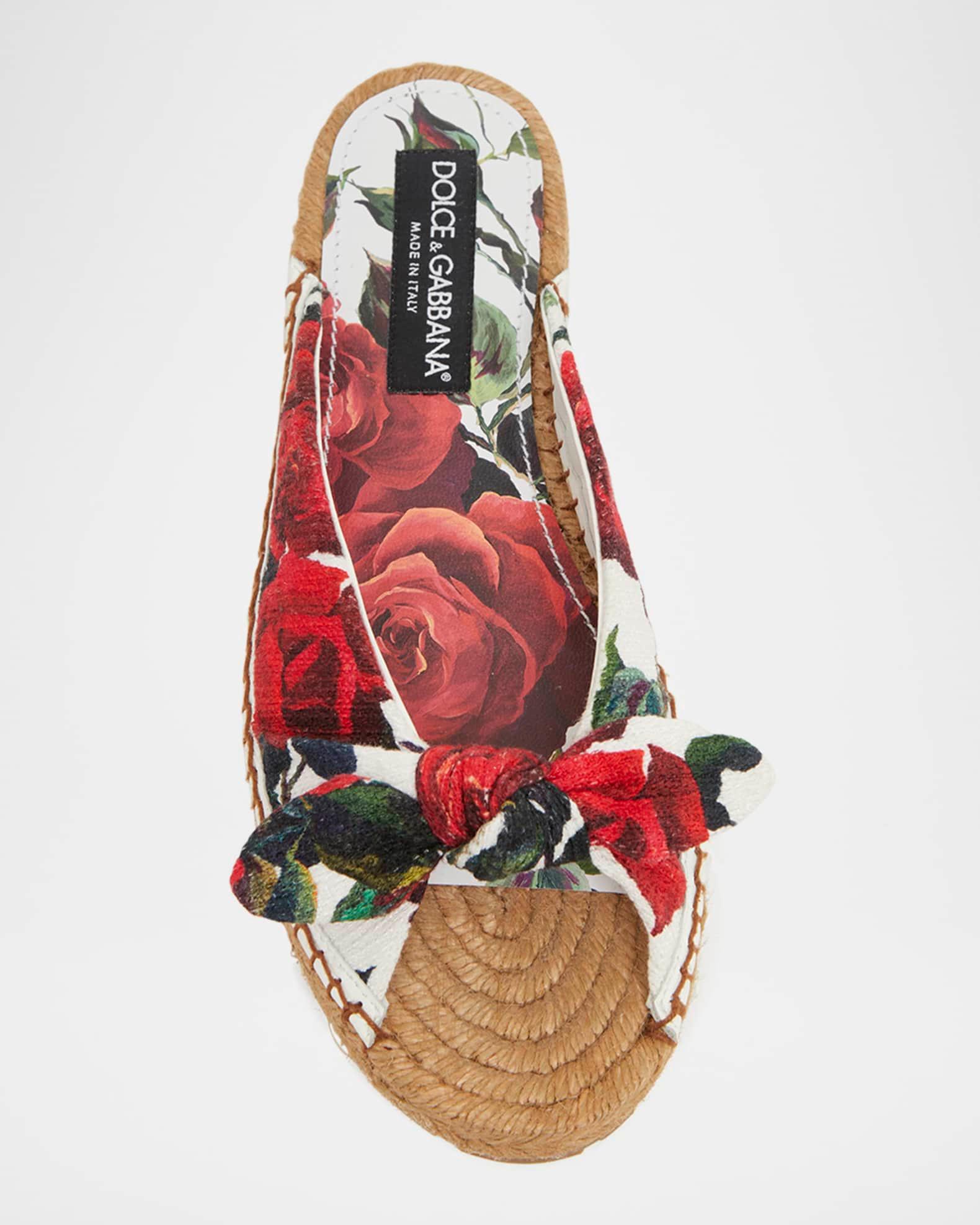 Floral Knot Flat Slide Espadrilles Product Image