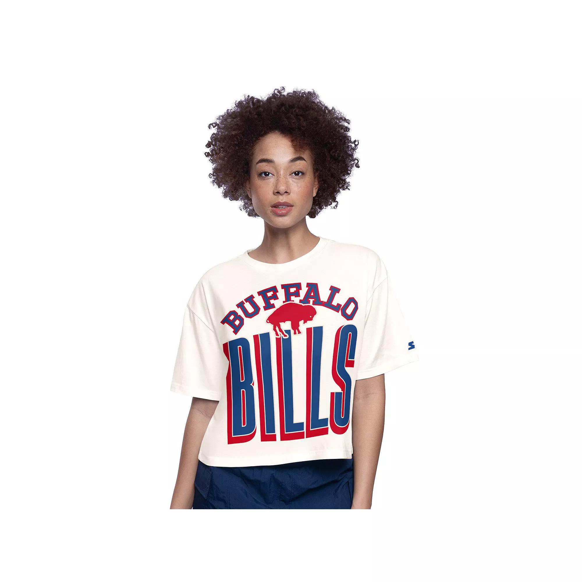 Womens Starter Buffalo Bills Throwback Play the Ball Boxy Cropped T-Shirt Product Image