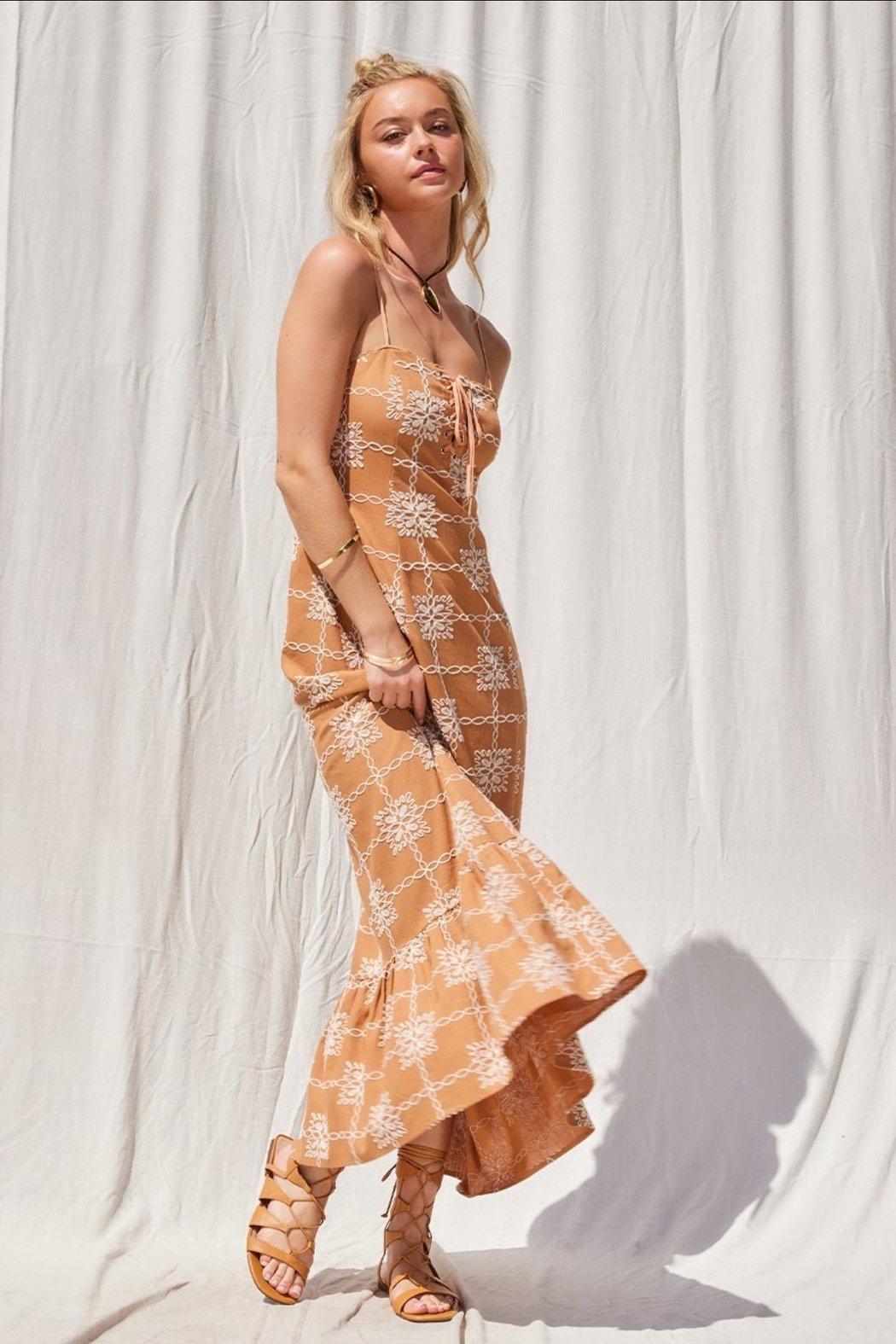 Embroidered Maxi Dress Product Image