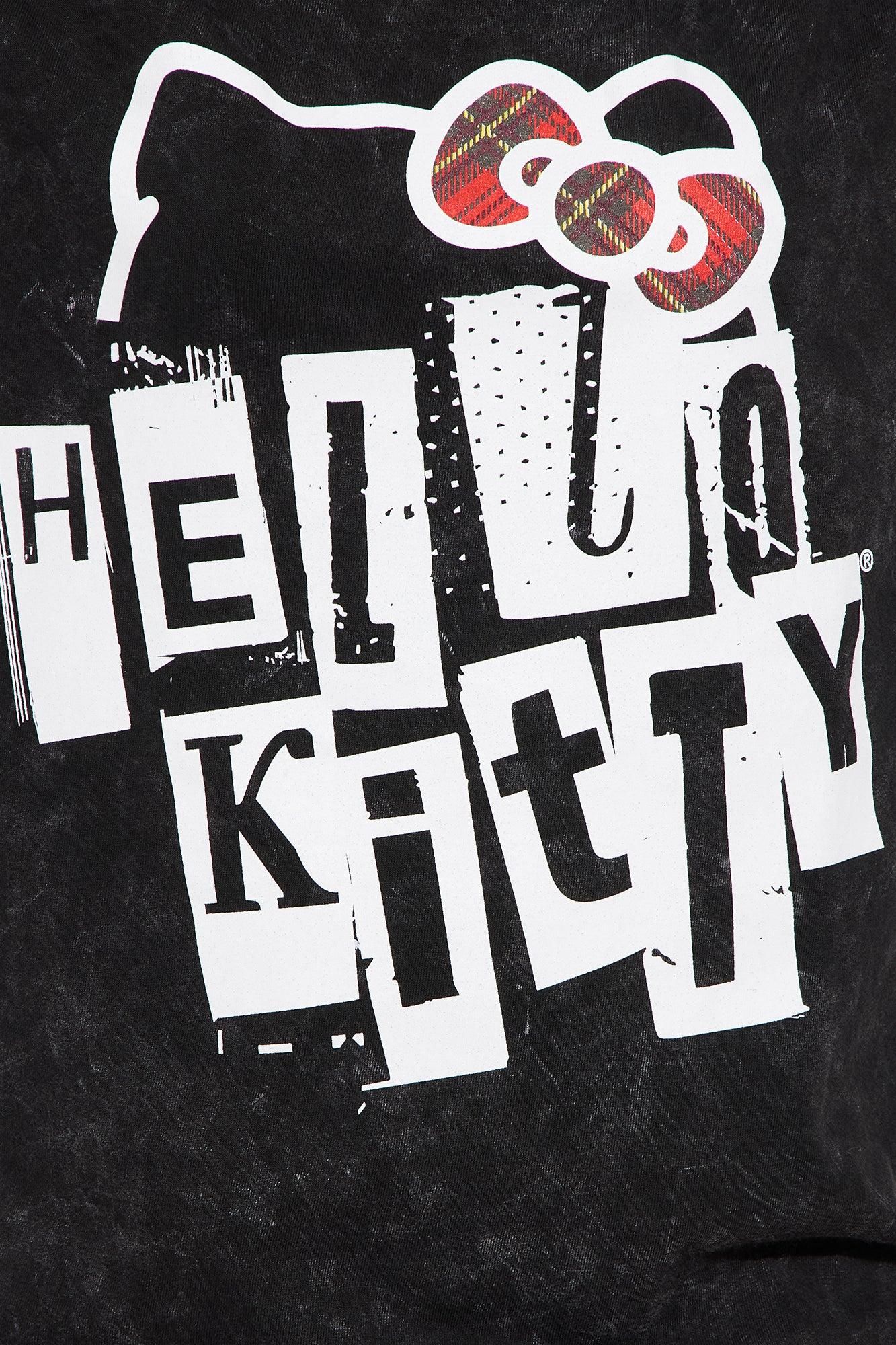 Hello Kitty Washed Tee - Black Female Product Image