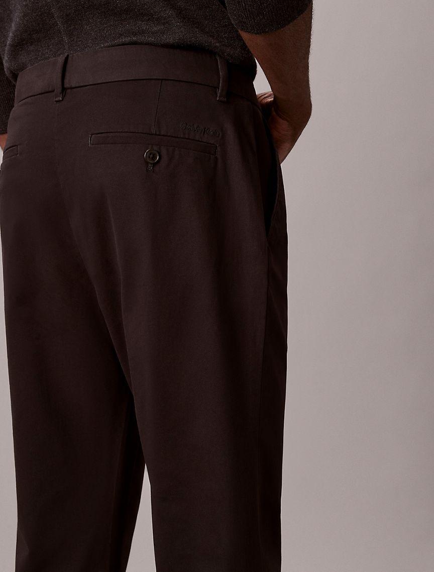 Cotton Sateen Slim Tapered Chino Pants Product Image