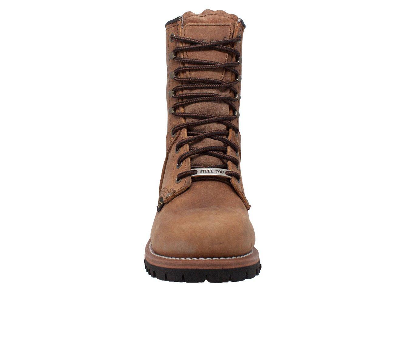 Women's AdTec 9" Steel Toe Logger Work Boots Product Image
