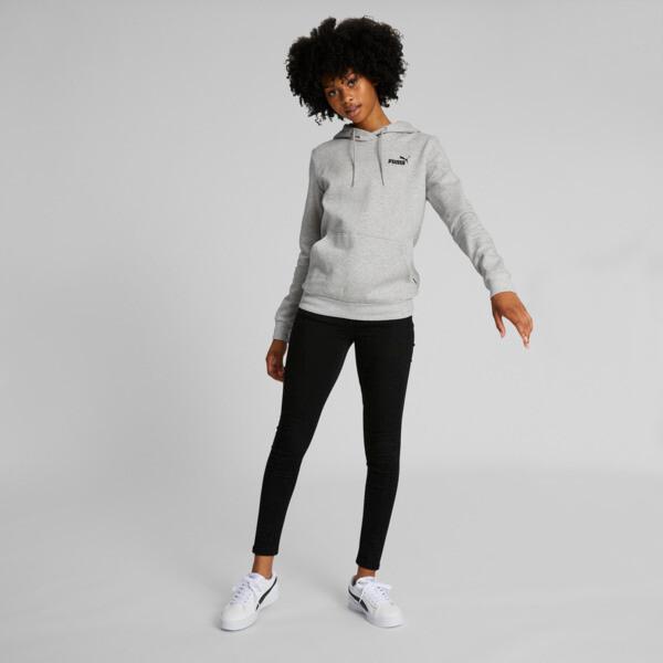 PUMA Essentials Small Logo Women's Hoodie in Light Grey Heather Product Image
