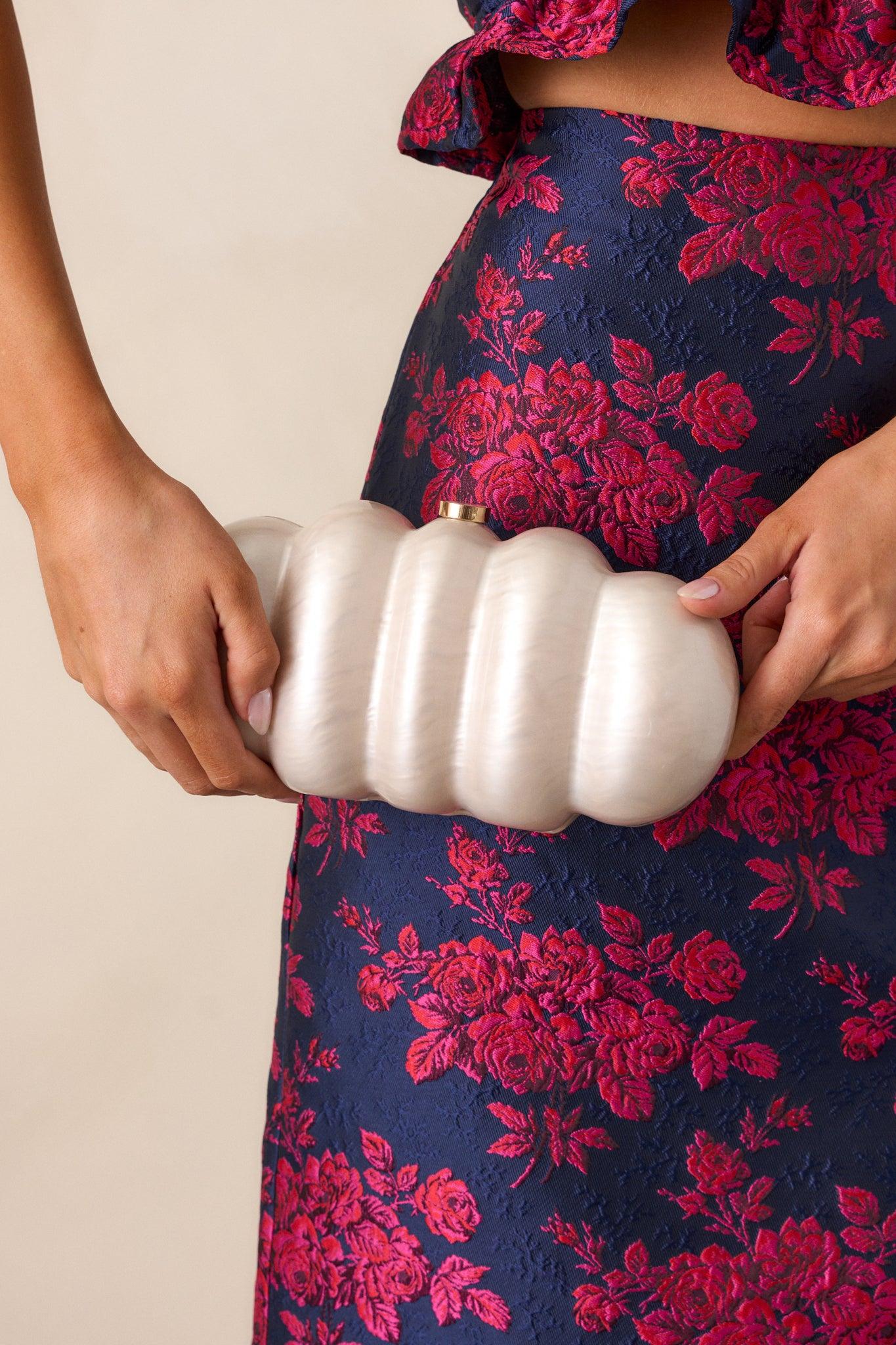 Fallen Halo Ivory Pearlescent Clutch Product Image