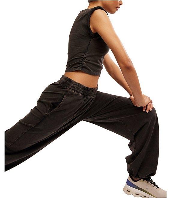 FP Movement Hot Shot Crossover Crew Neck Cropped Muscle Tee & High-Rise Waist Pant Coordinating Set Product Image