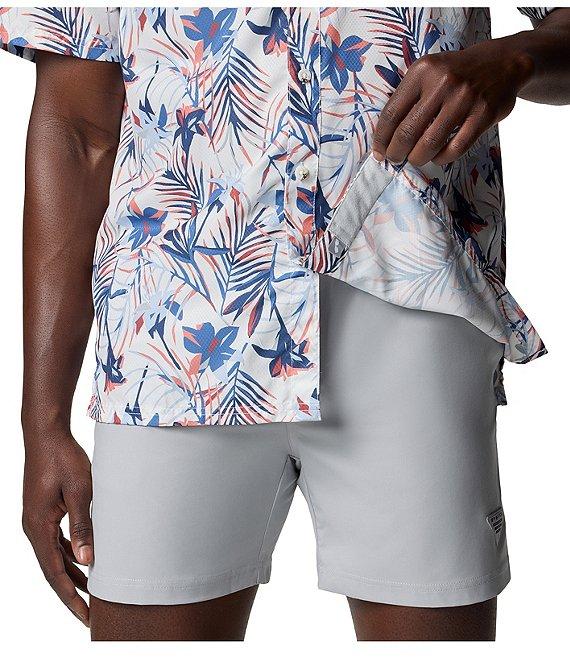 Columbia PFG Super Slack Tide Short-Sleeve Tropical Printed Woven Camp Shirt Product Image