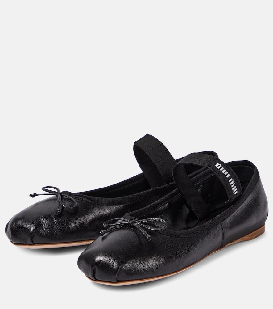 logo-strap ballerina shoes Product Image