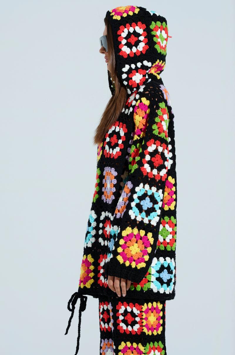 FESTIVAL GIRLY OVERSIZED CROCHET SWEATSHIRT Product Image