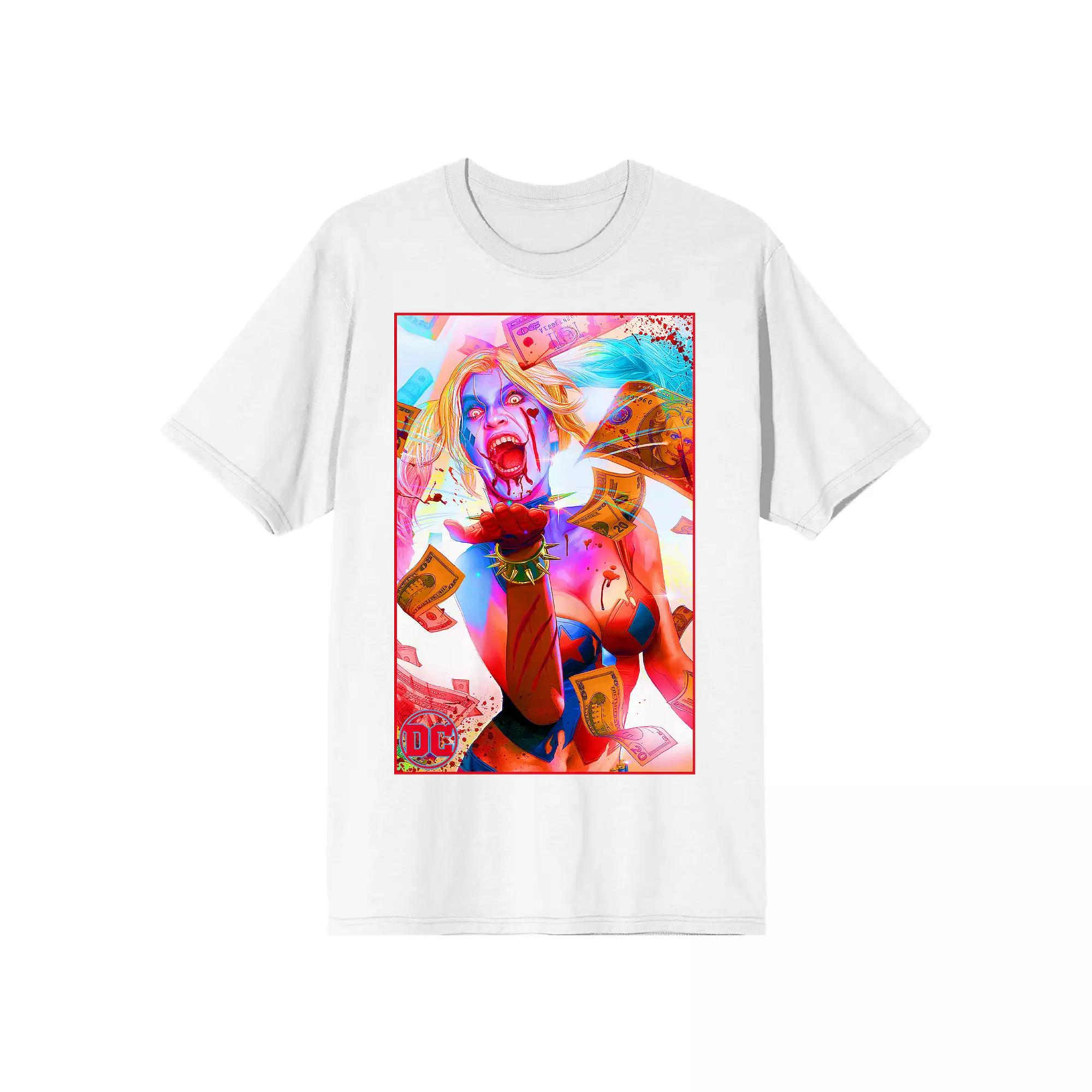 Men's DC Comics Harley Quinn Deceased Graphic Tee, Size: XL, White Product Image