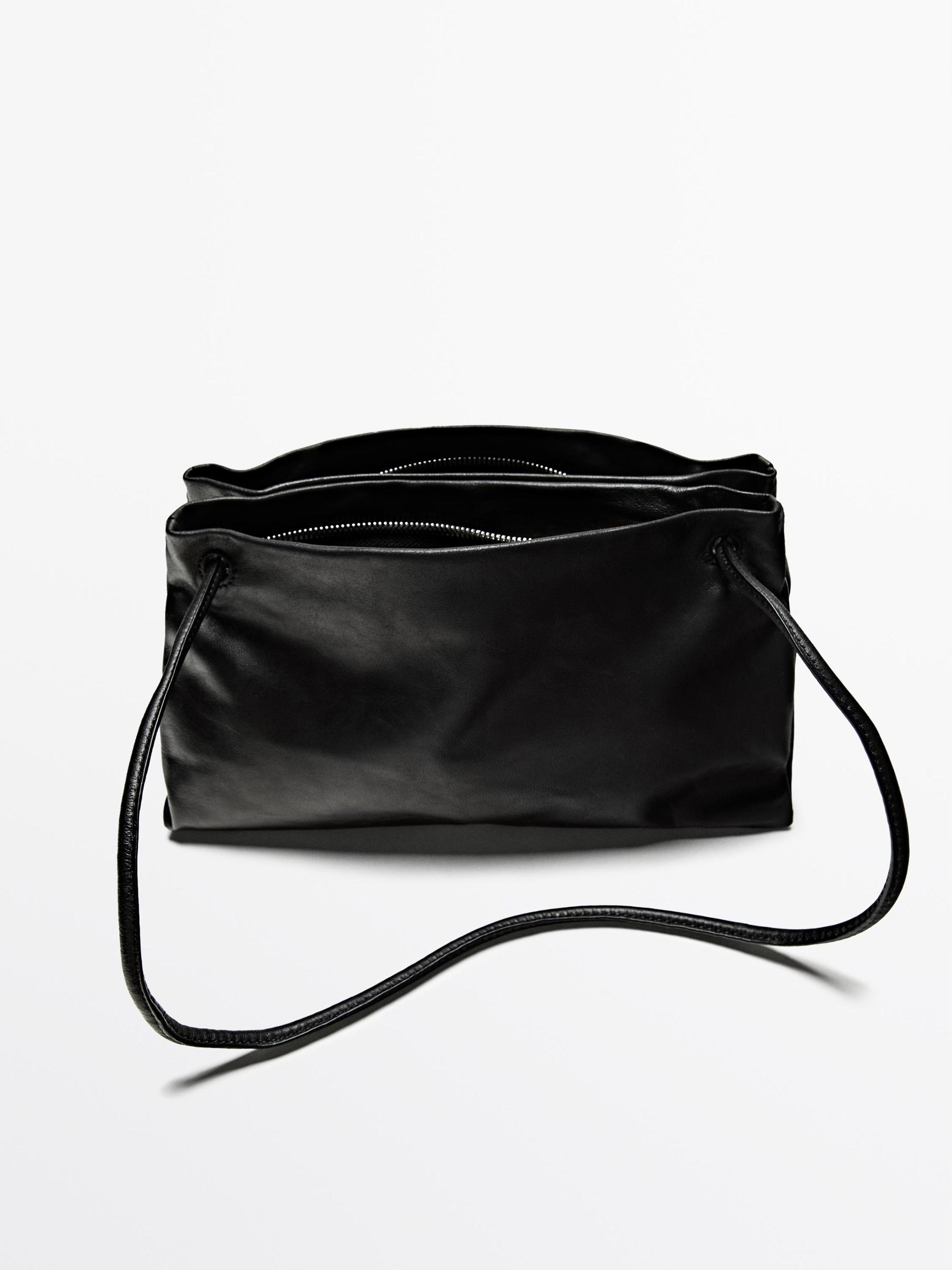 Small nappa leather bag with compartments Product Image