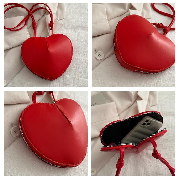 Lior Solid Color Heart Shape Shoulder Bag Product Image