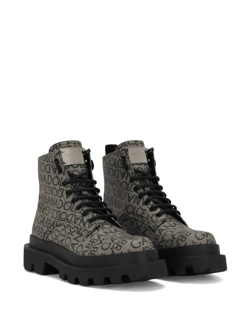 logo-jacquard ankle boots Product Image