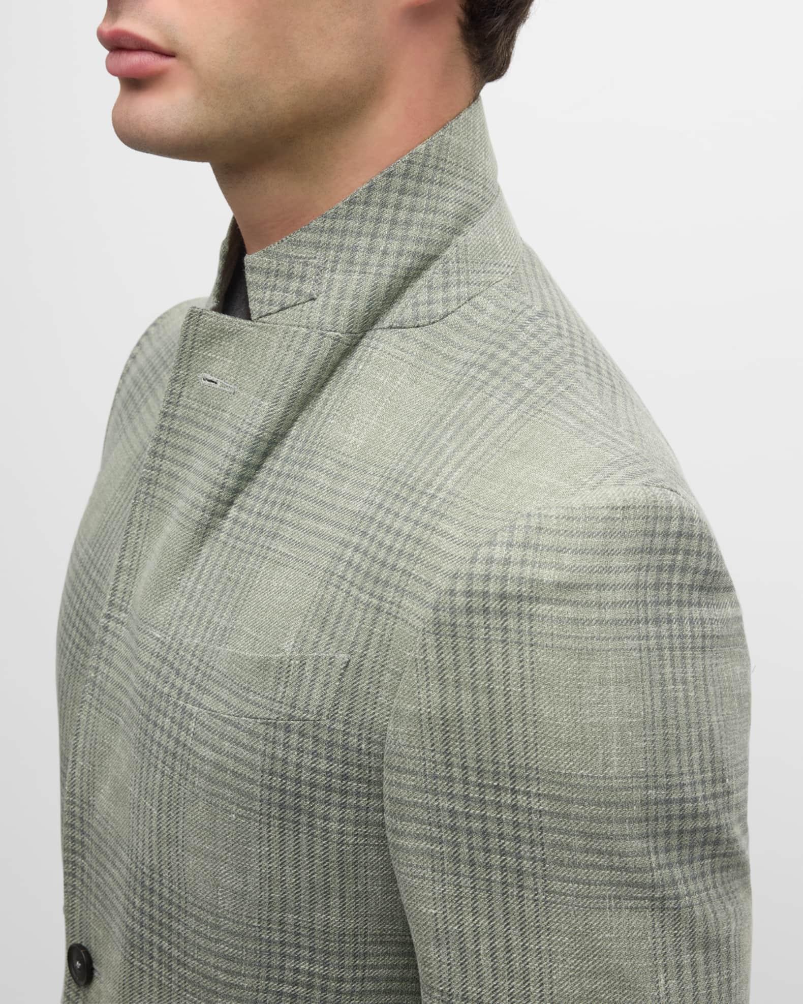 Men's Plaid Linen-Blend Sport Coat Product Image