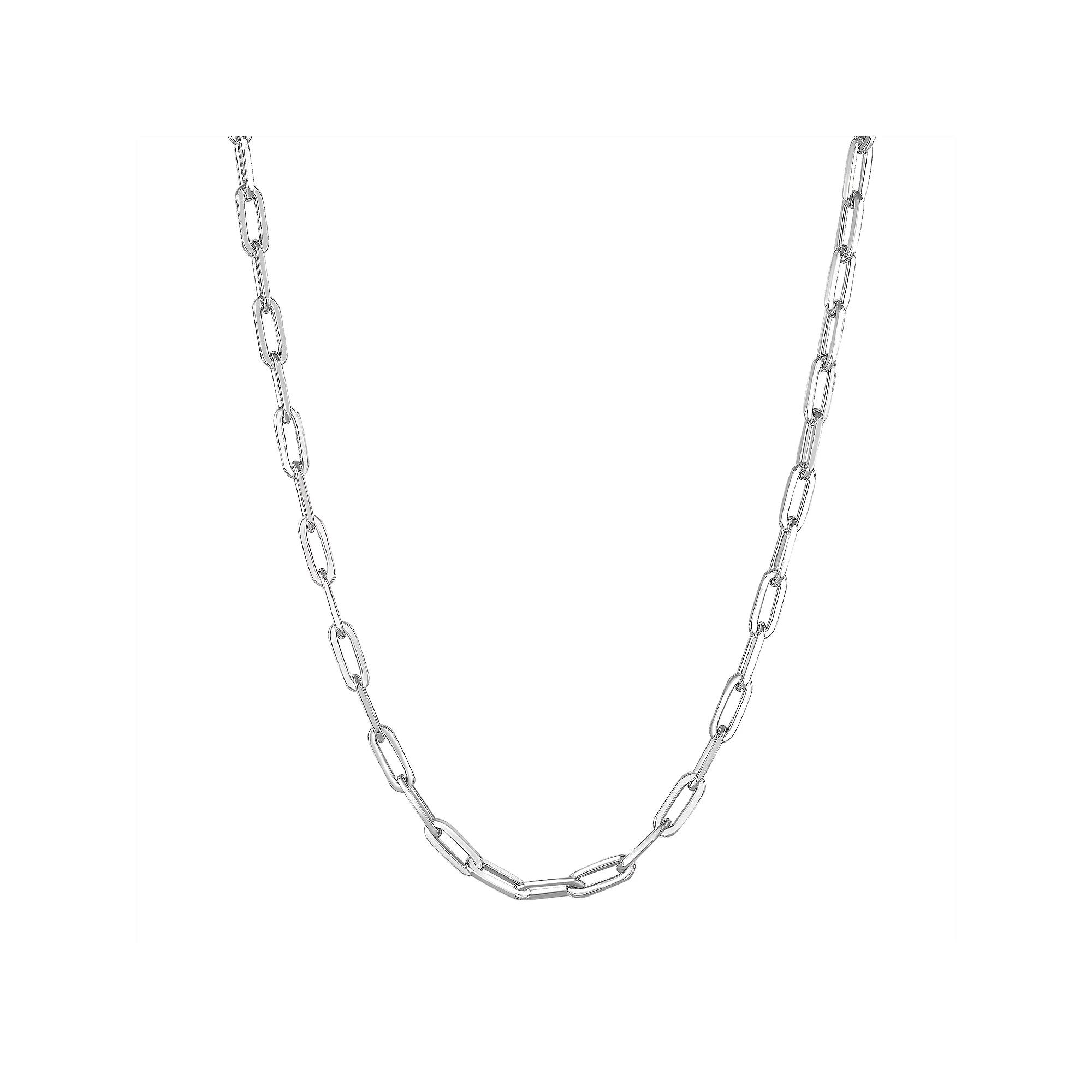Argento Forte Sterling Silver Paperclip Chain Link Necklace, Women's, Size: 24" Product Image