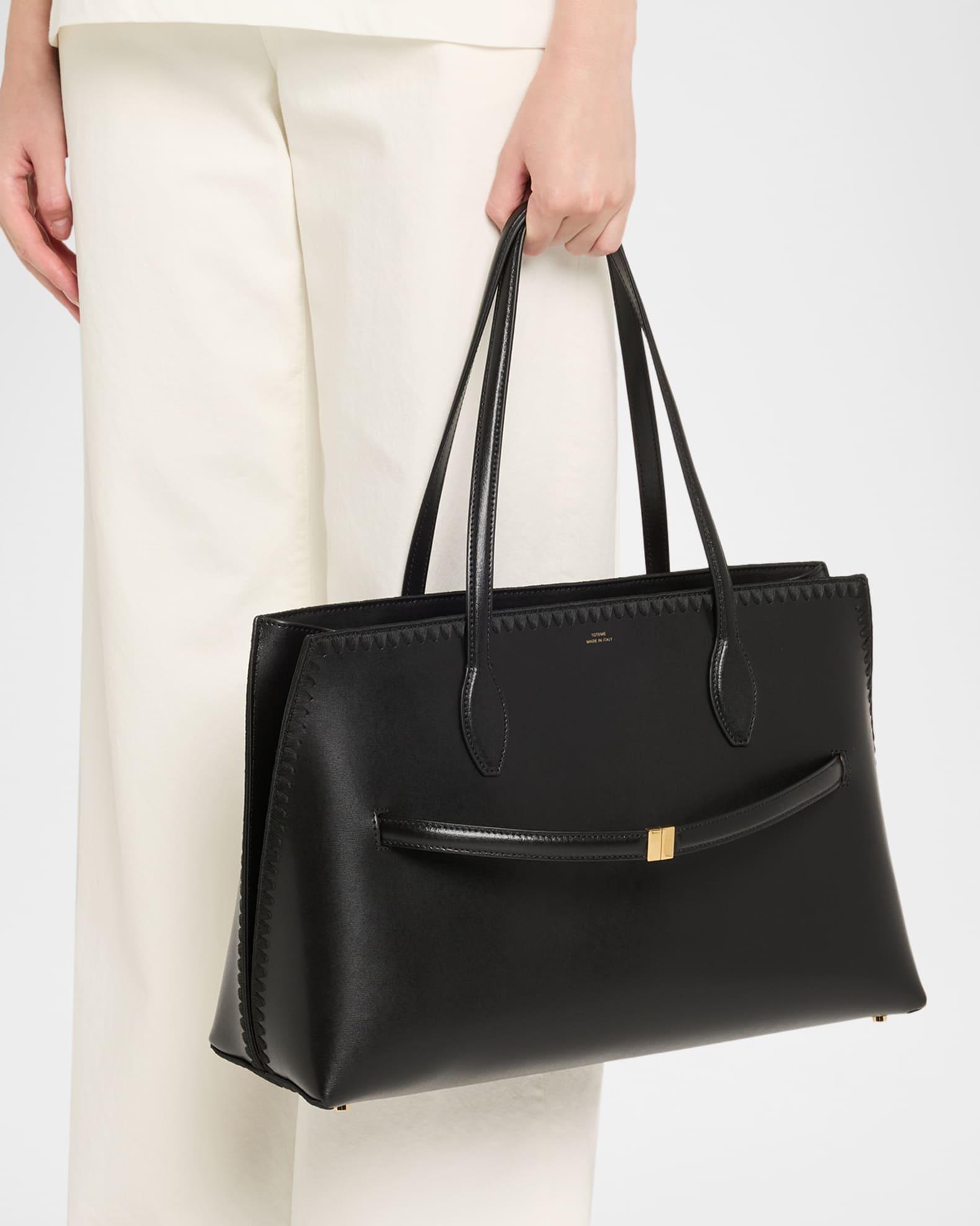 Embroidered Leather Lounge Tote Bag Product Image