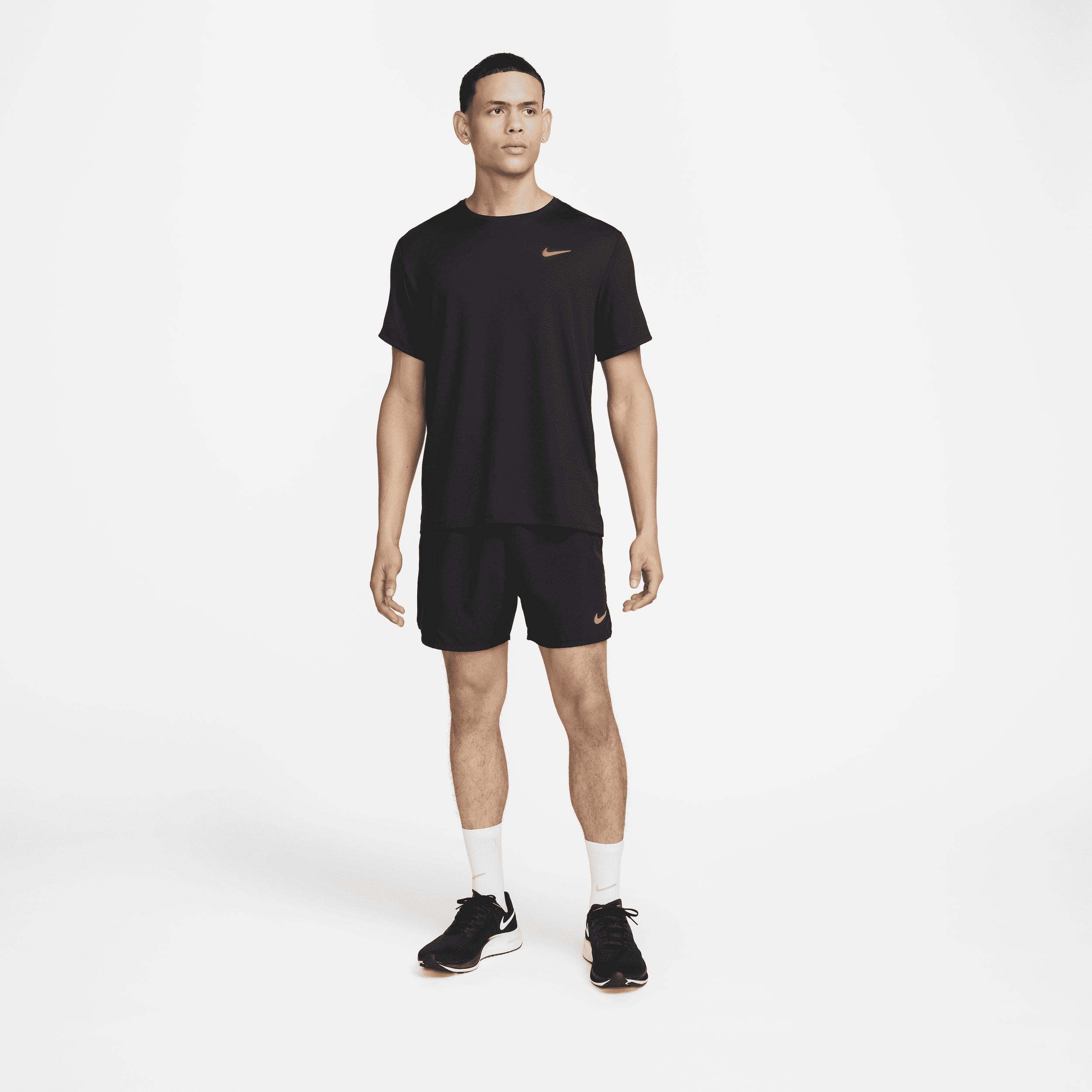 Nike Mens Miler Dri-FIT UV Short-Sleeve Running Top | DV9315-010 Product Image