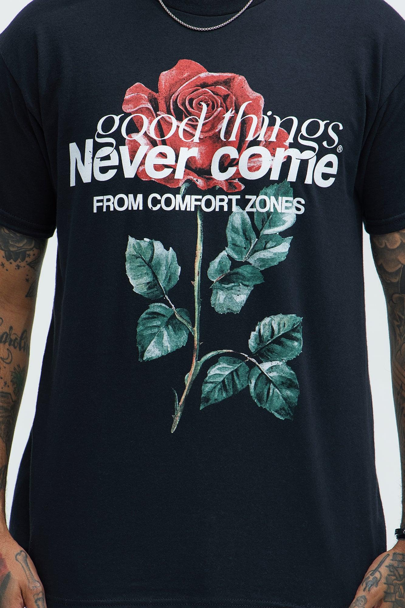 Good Things Never Come Short Sleeve Tee - Black Product Image