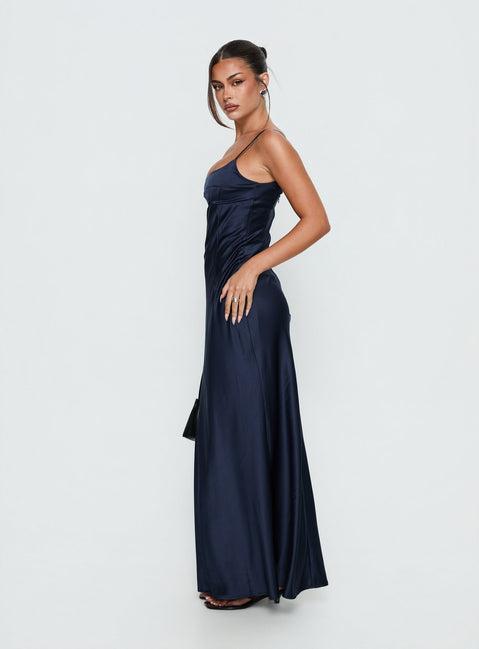 Powell Maxi Dress Navy Product Image