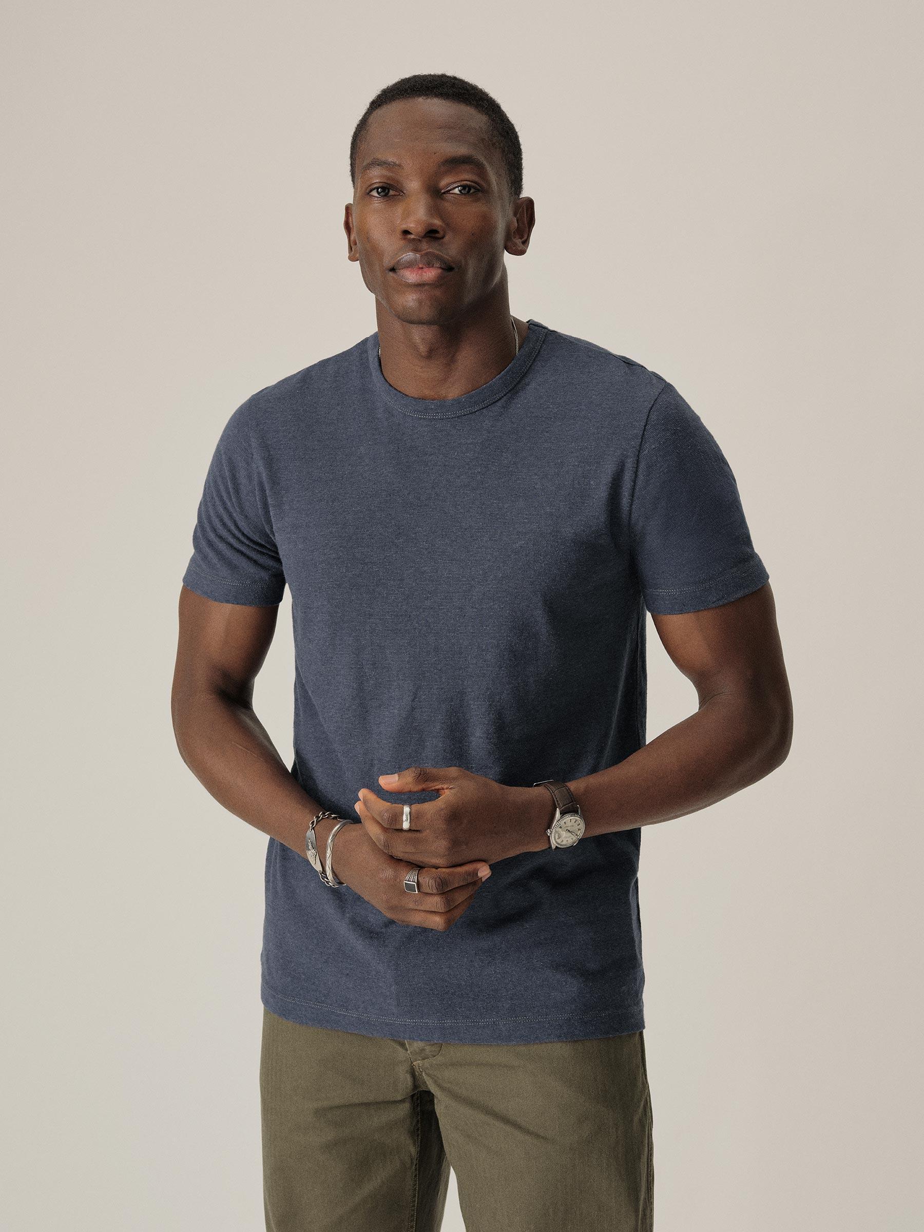 Deep Sea Blue Yuma Hemp Cotton Classic Tee Product Image