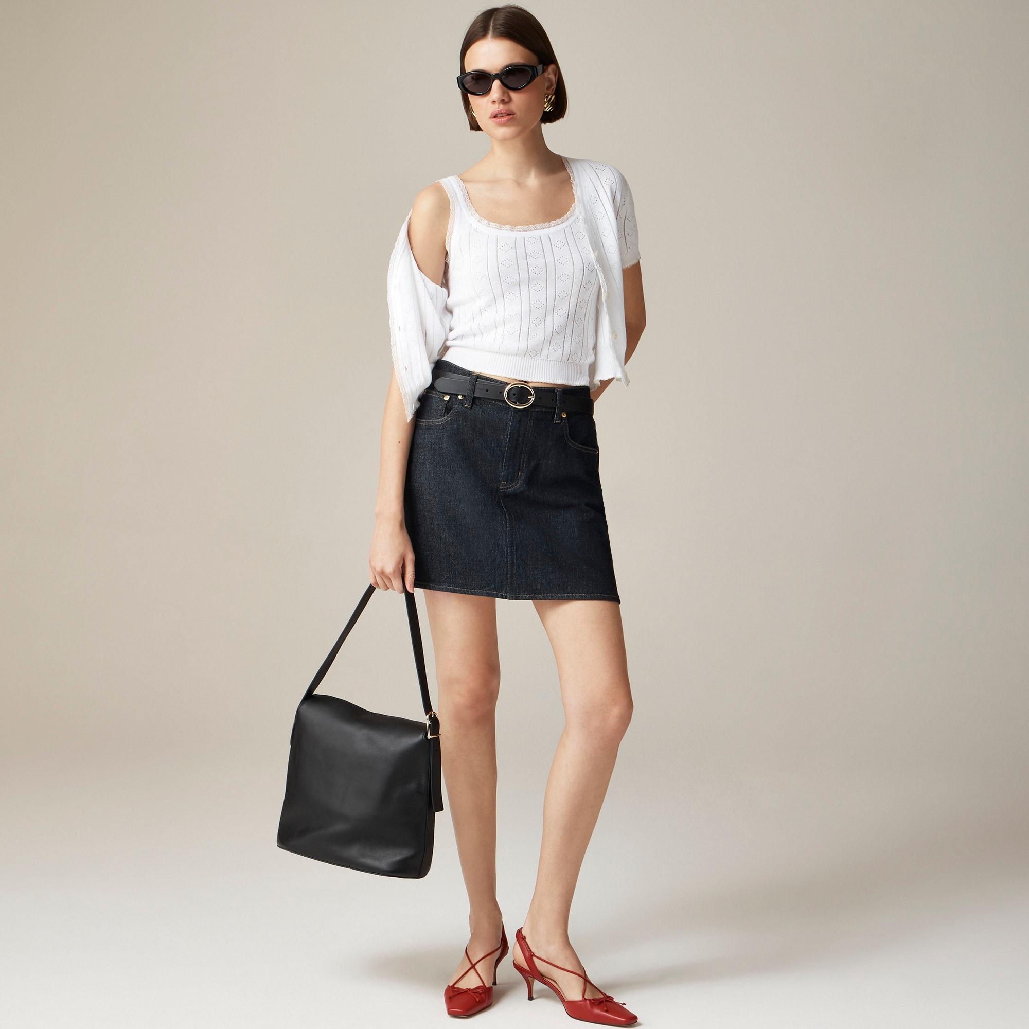 Pointelle sweater-tank in premium ultrafine cotton Product Image