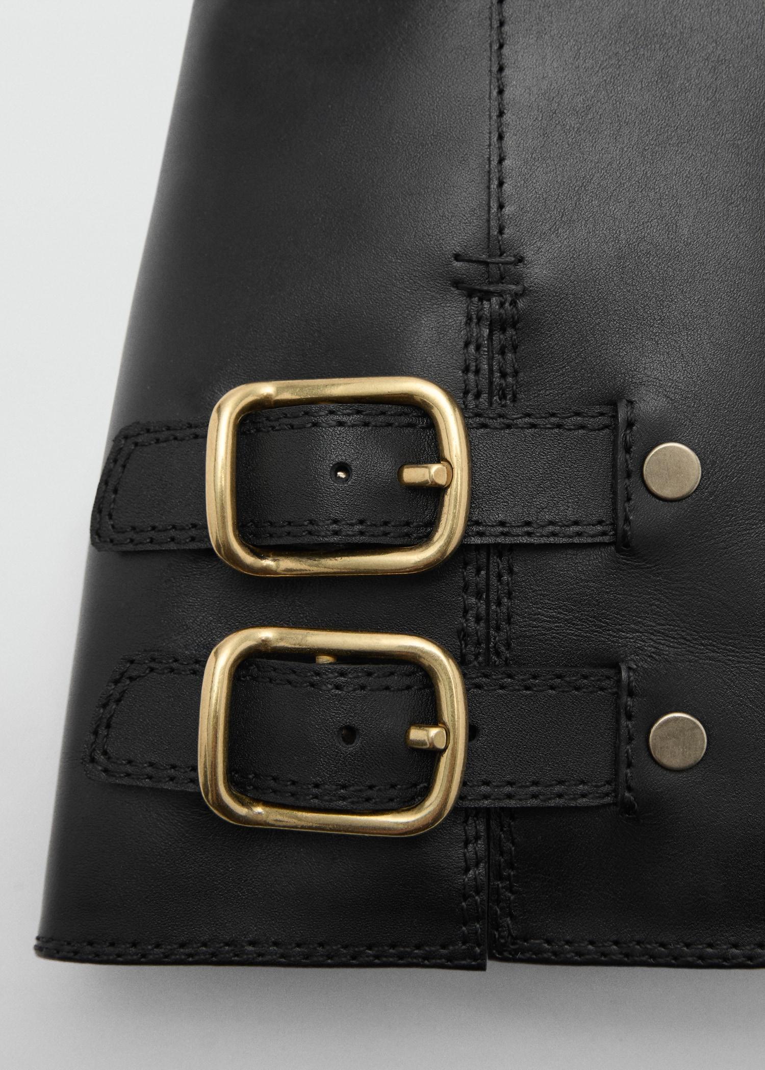 Buckle leather ankle boots - Women | MANGO USA Product Image