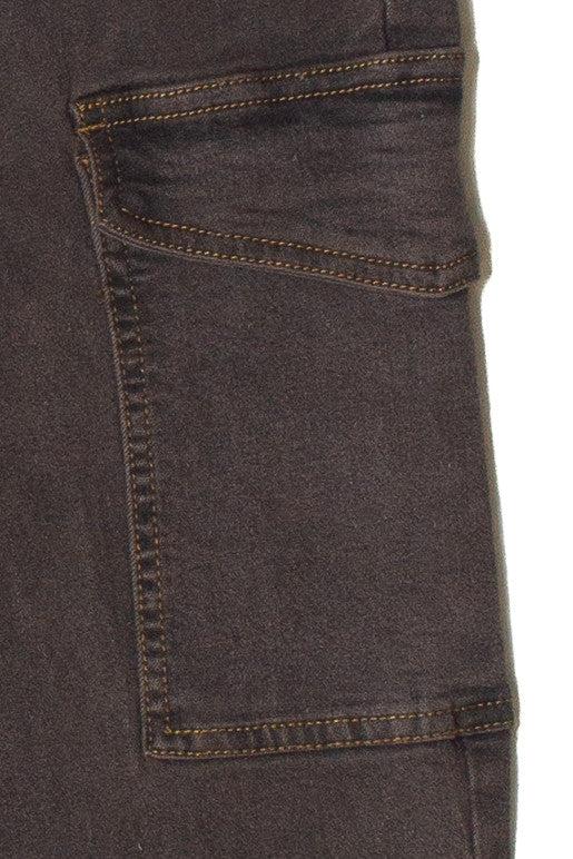 Grunge Wash Cargo Skater Jeans Product Image